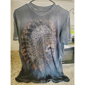 Affliction distressed tee.